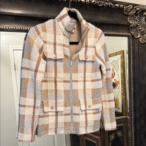 Rachel Zoe Plaid Zip-Up Jacket/Shacket